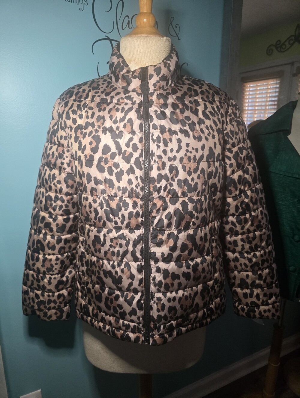 Gap ColdControlLeopard Print Puffer Jacket